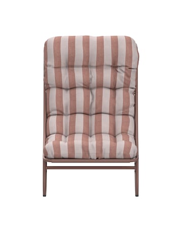 Charles Bentley Porto Relaxing Terracotta Stripe Rocking Chair