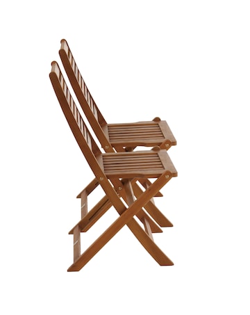 Charles Bentley Pair of FSC Wooden Foldable Chairs