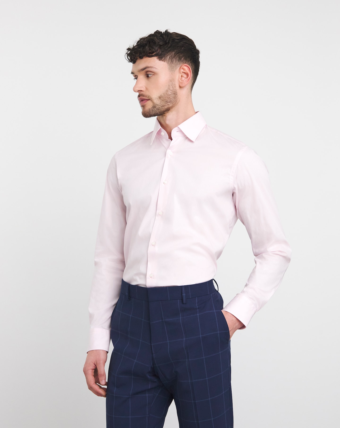 BOSS Pink Long Sleeve Formal Shirt