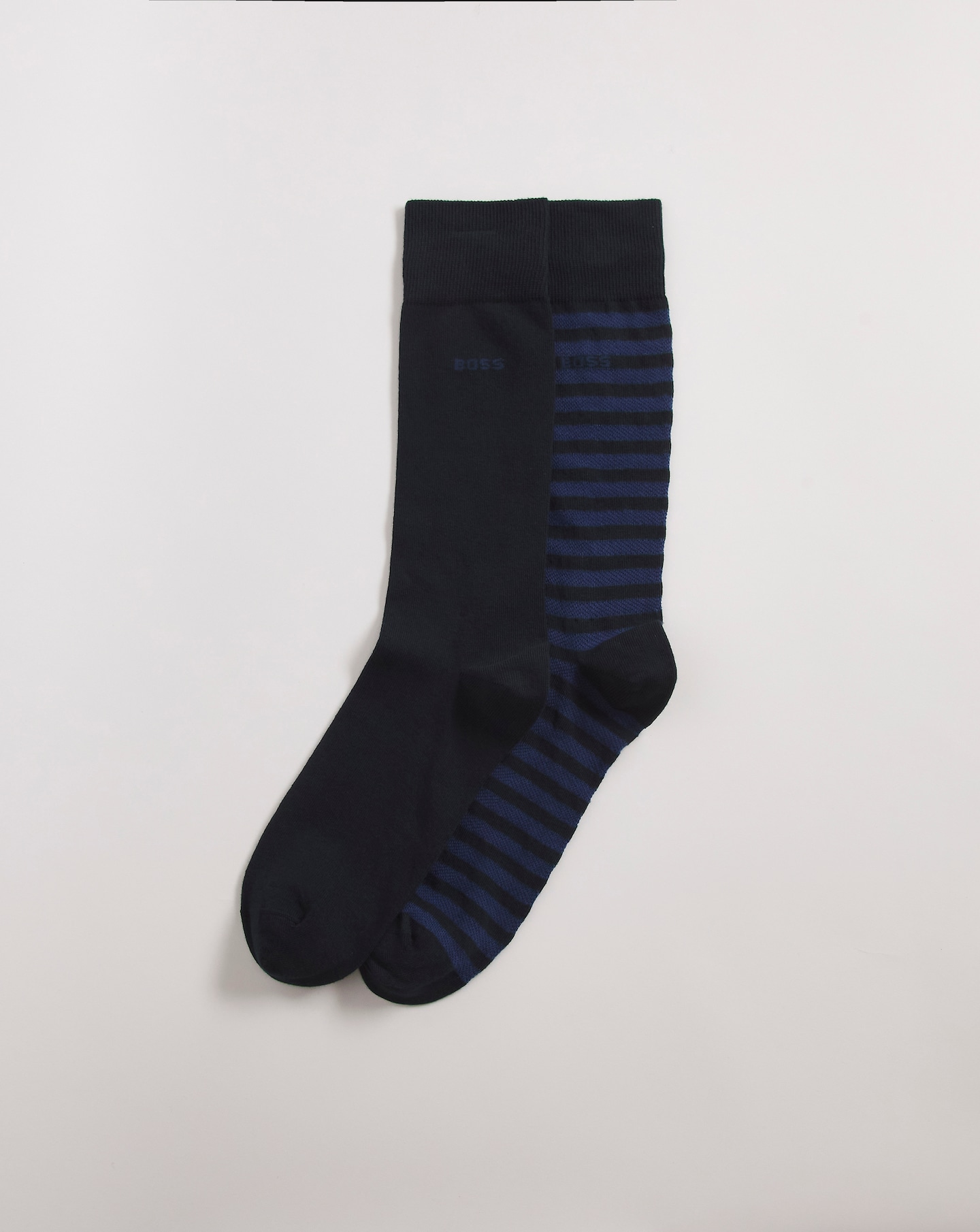 BOSS 2 Pack Navy Stripe Sock
