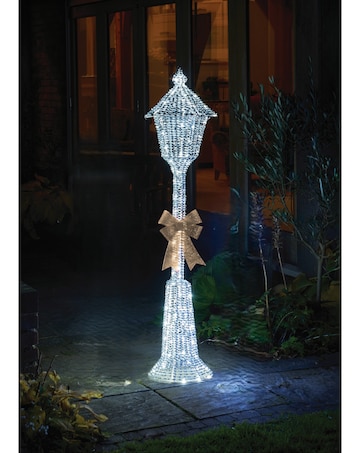 GlitterTwist Silver Lamp Post 150cm LV
