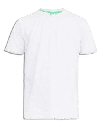 D555 Big & Tall Flyers Premium Weight Combed Cotton Crew Neck T-Shirt - White