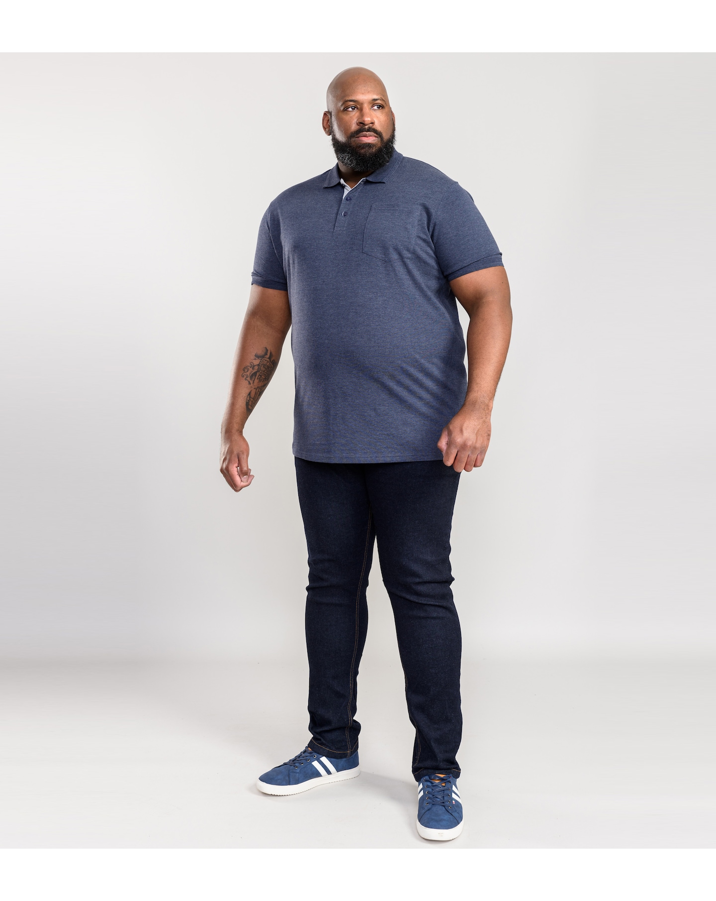 D555 Big & Tall Grant Fully Combed Pique Polo Shirt with Pocket