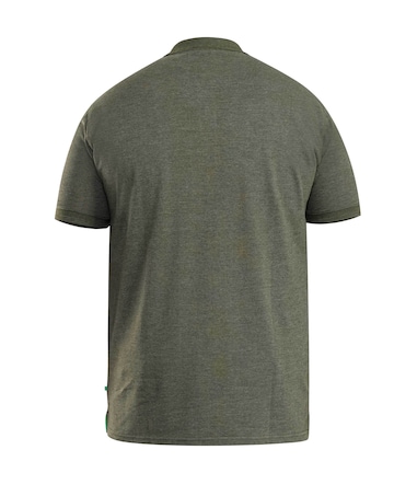 D555 Big & Tall Grant Fully Combed Pique Polo Shirt with Pocket - Khaki