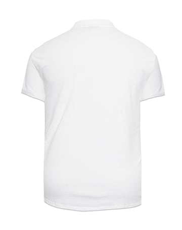 D555 Big & Tall Grant Fully Combed Pique Polo Shirt with Pocket - White