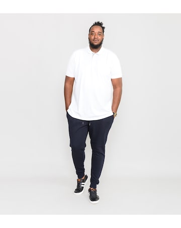 D555 Big & Tall Grant Fully Combed Pique Polo Shirt with Pocket - White