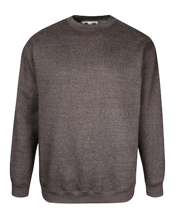 D555 Big & Tall Sweat Heavy Weight Classic Crew Neck Sweatshirt - Grey