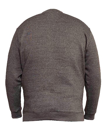 D555 Big & Tall Sweat Heavy Weight Classic Crew Neck Sweatshirt - Grey
