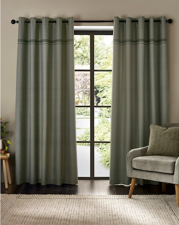 Catherine Lansfield Melville Eyelet Lined Curtains