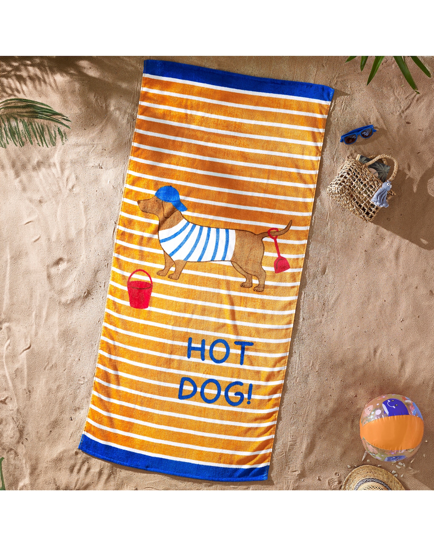 Catherine Lansfield Hot Dog Beach Towel