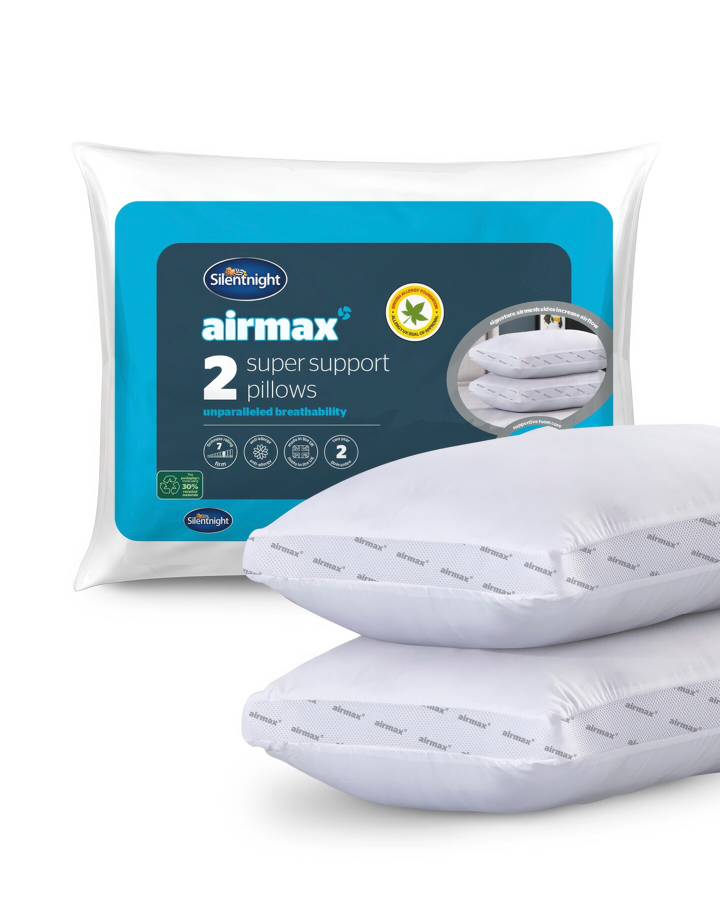 Silentnight 2 Pack Airmax Super Support Pillow