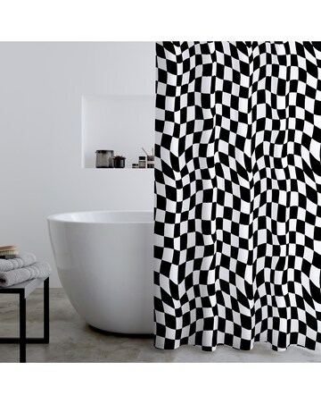 Catherine Lansfield Checkerboard Shower Curtain