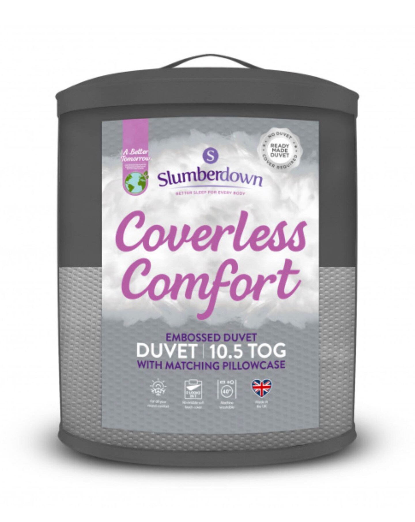 Slumberdown Embossed Waffle Coverless Duvet and Pillowcase(s)