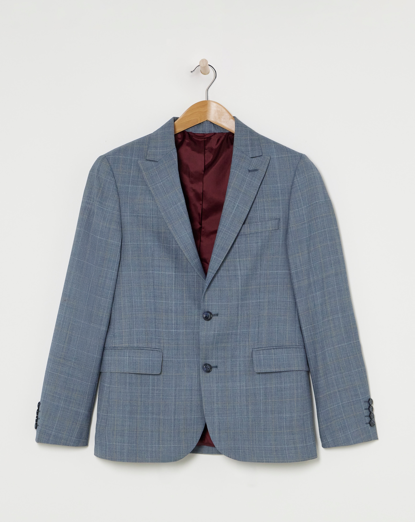 Blue Windowpane Check Reg Suit Jacket