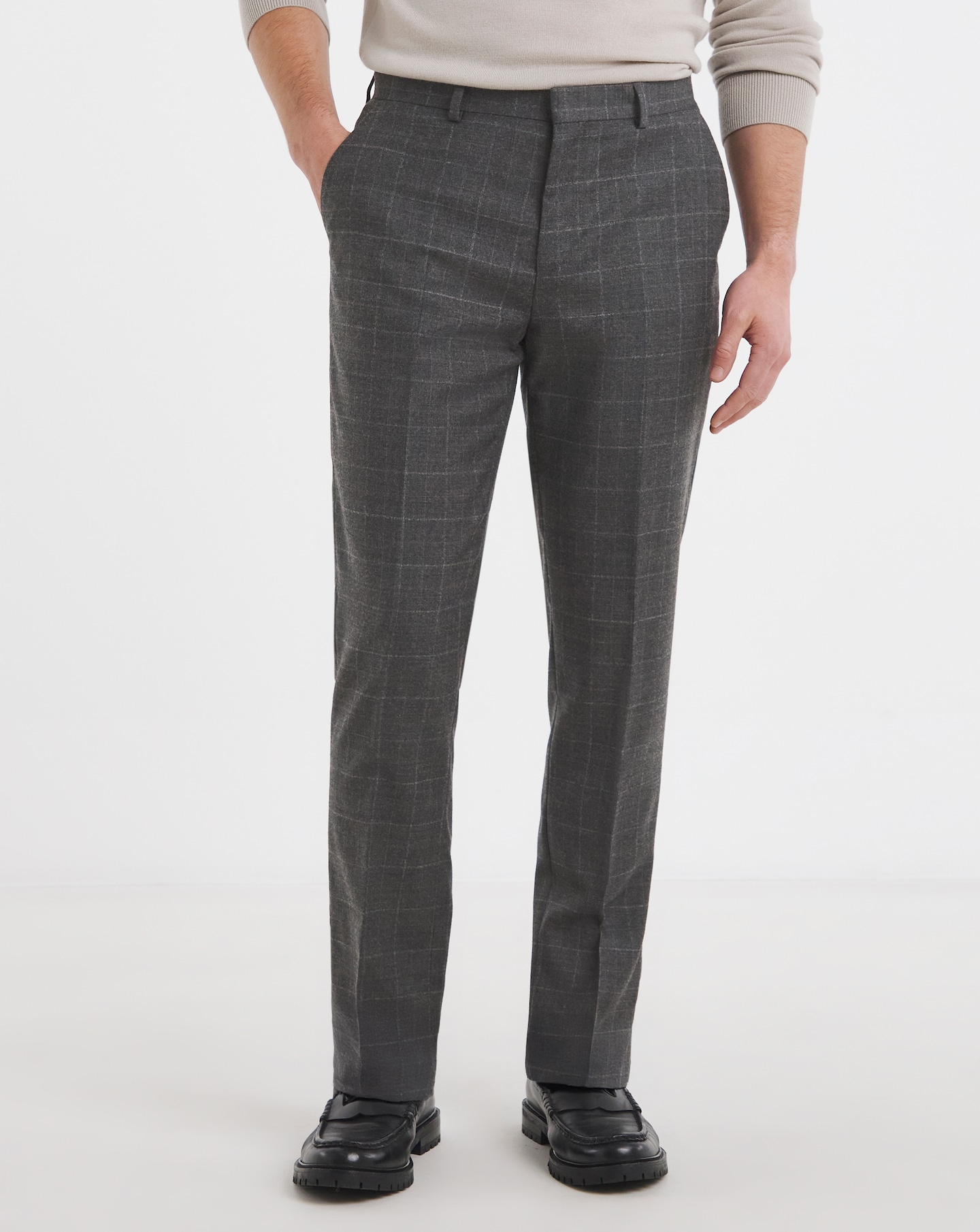 William Hunt Flannel Check Suit Trouser