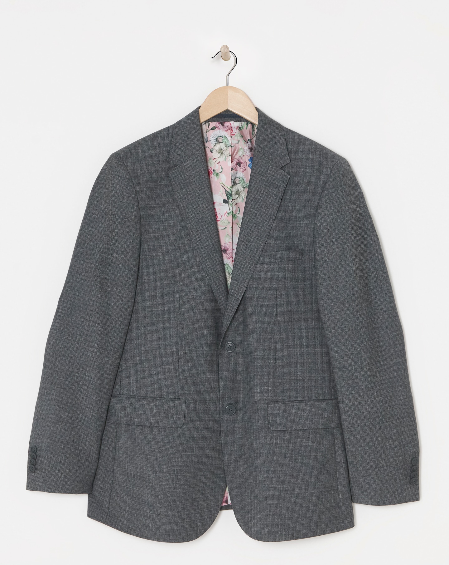 William Hunt Textured Grey Suit Jacket