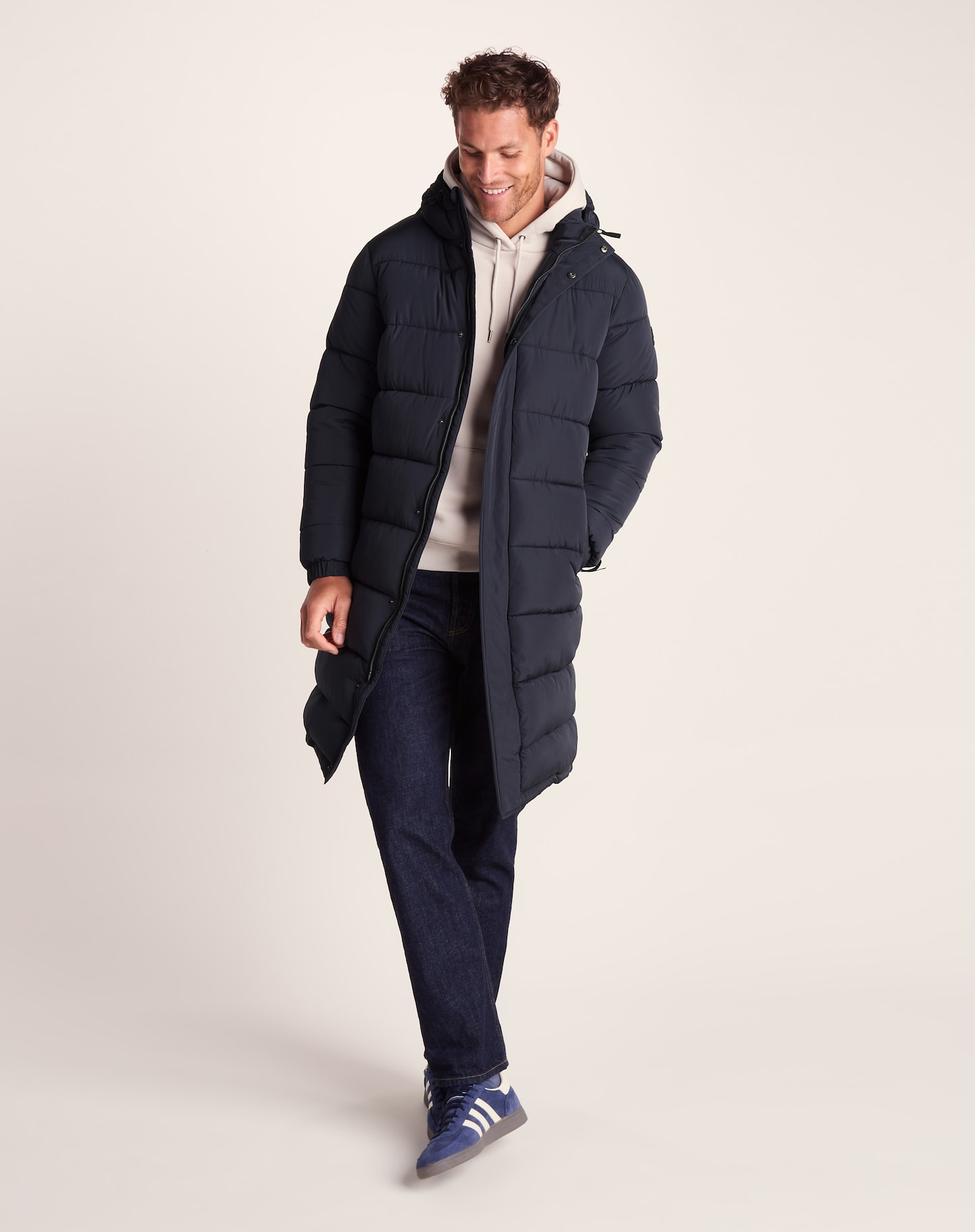 Tog24 Langrick Mens Long Padded Jacket - Dark Indigo