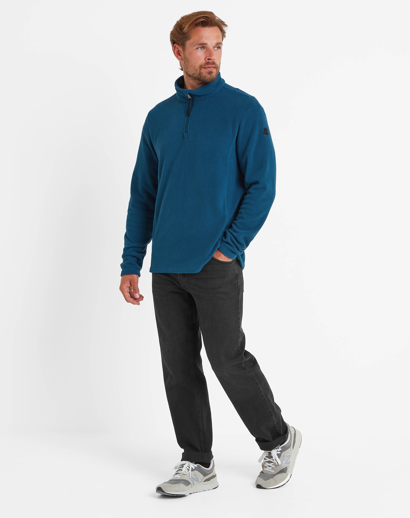 Tog24 Revive Mens Fleece Zip Neck - Marine Blue