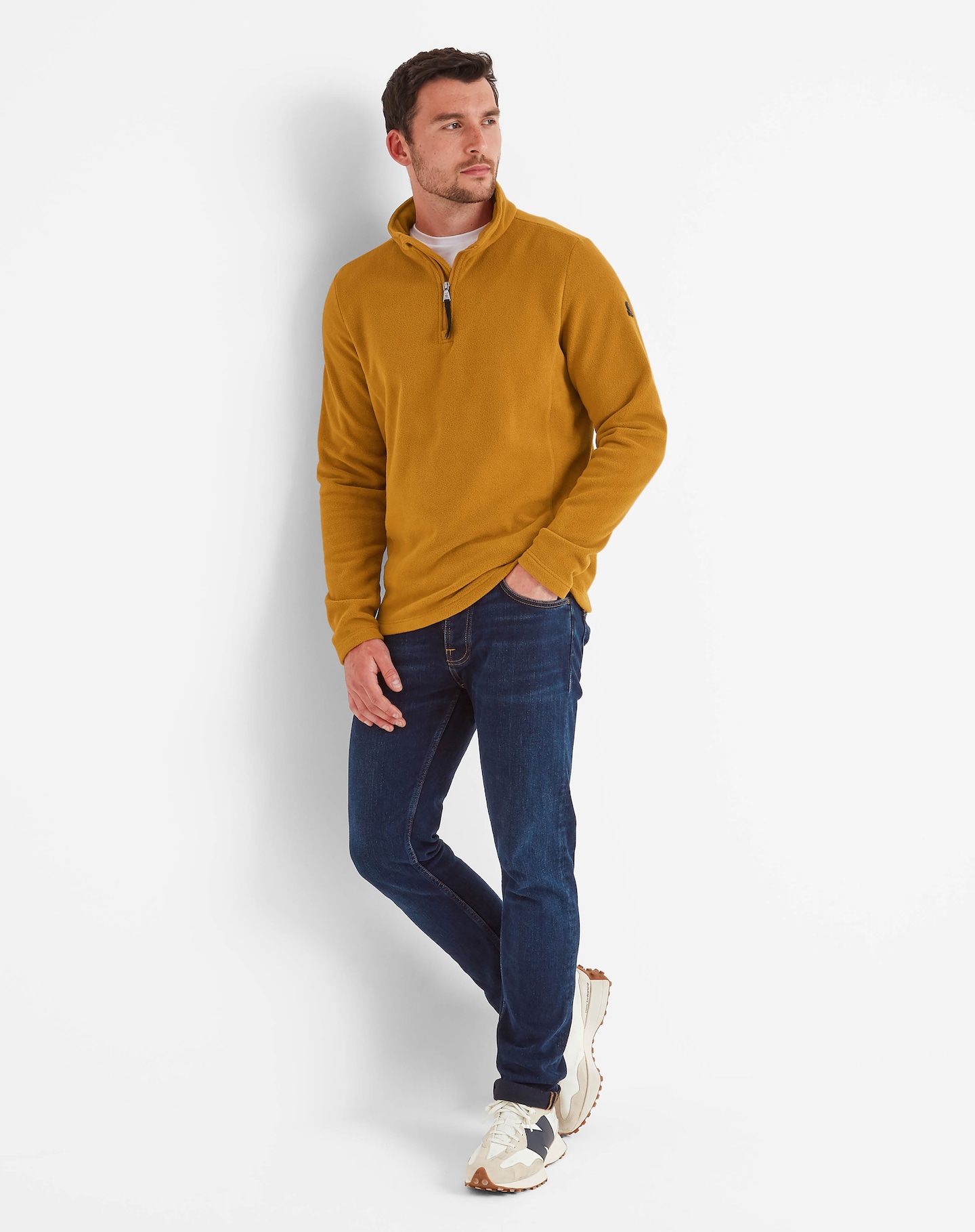 Tog24 Revive Mens Fleece Zip Neck - Ochre