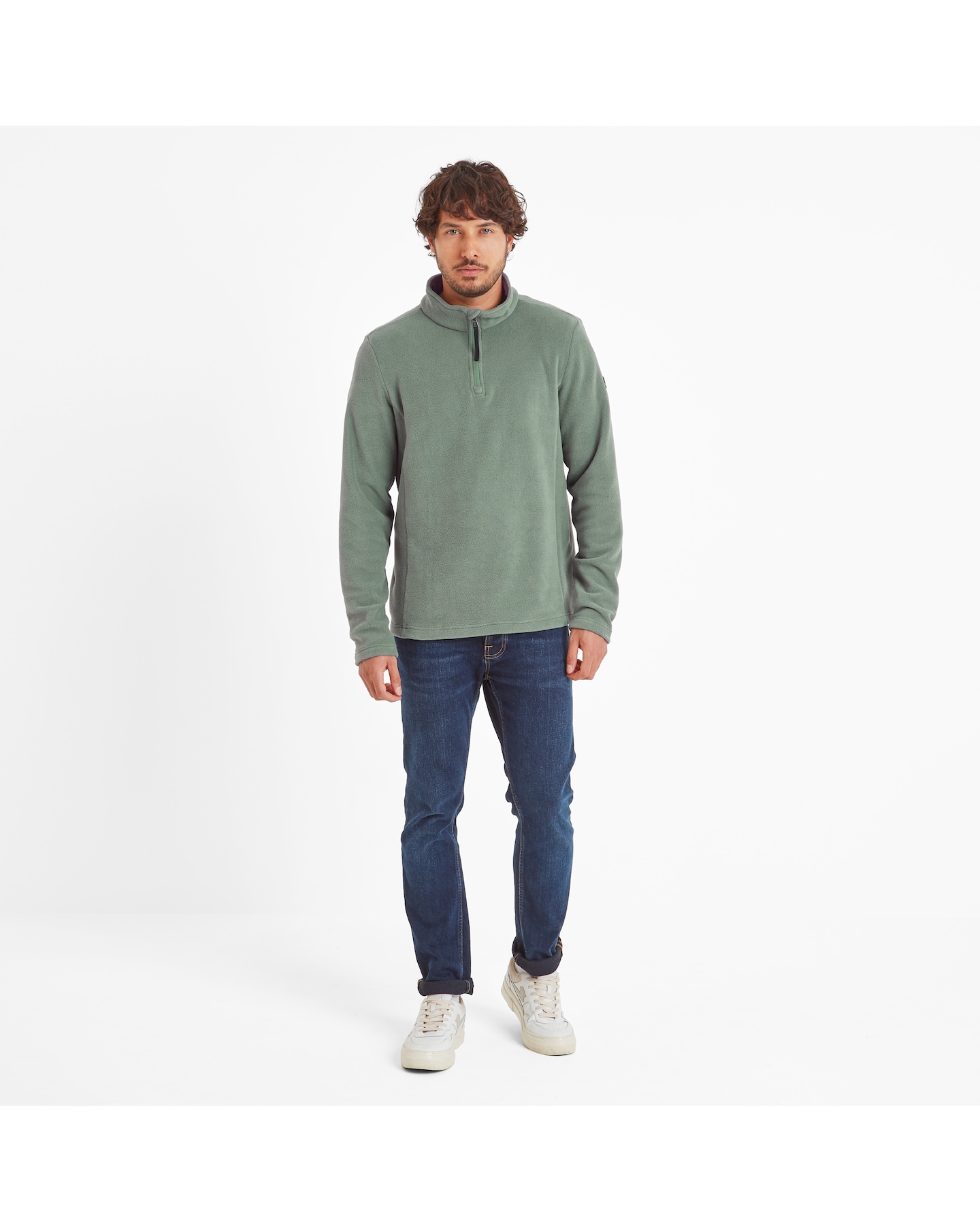 Tog24 Revive Mens Fleece Zip Neck - Light Forest