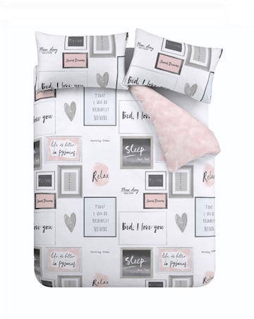Catherine Lansfield Sleep Dreams Blush Duvet Set