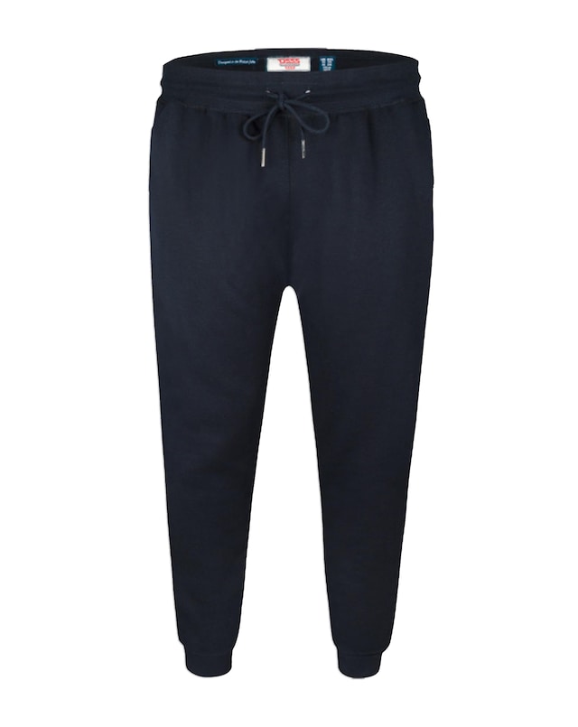 D555 Big & Tall Brandon Cuffed Jogger with Side Pockets and Drawcord - Navy