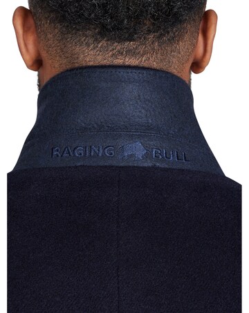 Raging Bull Wool Blend Coat Navy