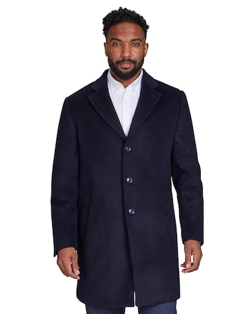 Raging Bull Wool Blend Coat Navy