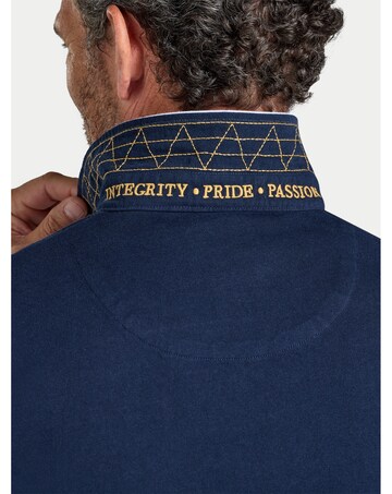Raging Bull Long Sleeve Harlequin Stripe Rugby Navy