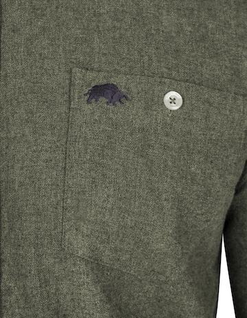 Raging Bull Long Sleeve Brushed Twill Shirt Khaki