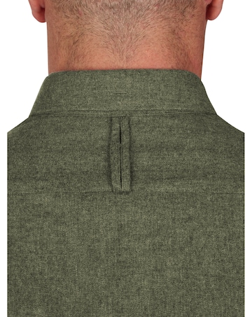 Raging Bull Long Sleeve Brushed Twill Shirt Khaki