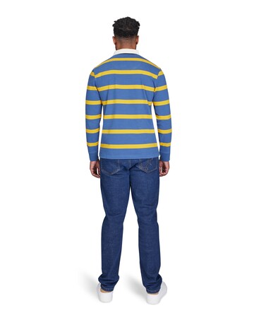 Raging Bull Long Sleeve Thin Stripe Rugby Yellow
