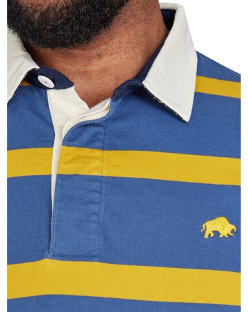 Raging Bull Long Sleeve Thin Stripe Rugby Yellow