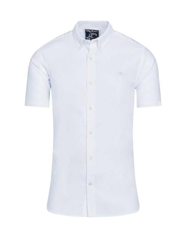 Raging Bull Short Sleeve Lightweight Oxford Shirt White