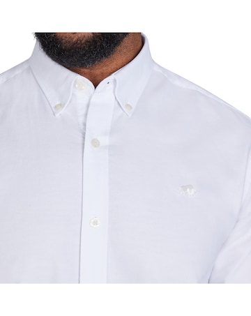 Raging Bull Short Sleeve Lightweight Oxford Shirt White
