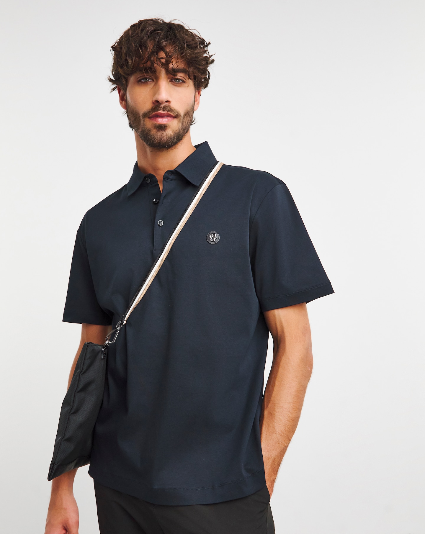 BOSS BB Metallic Logo Polo