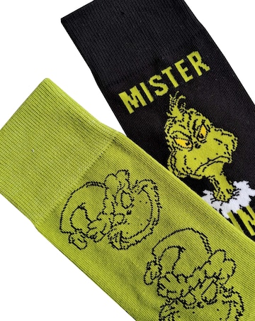 Mens 4pk The Grinch Socks