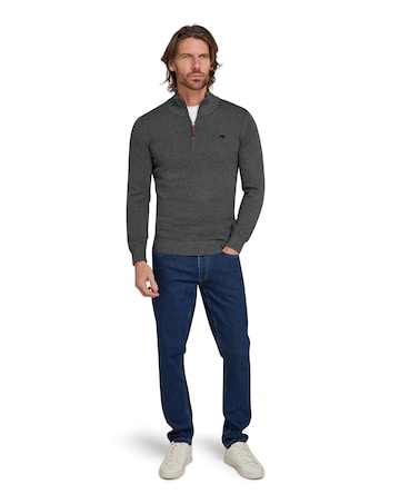 Raging Bull Classic Quarter Zip Knit Charcoal