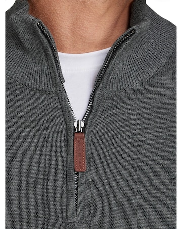 Raging Bull Classic Quarter Zip Knit Charcoal