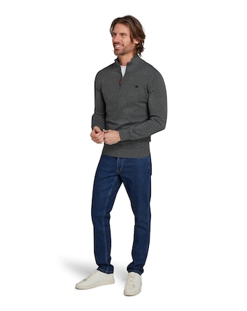 Raging Bull Classic Quarter Zip Knit Charcoal