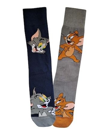 Mens Tom & Jerry Loungepant 2pk Sock