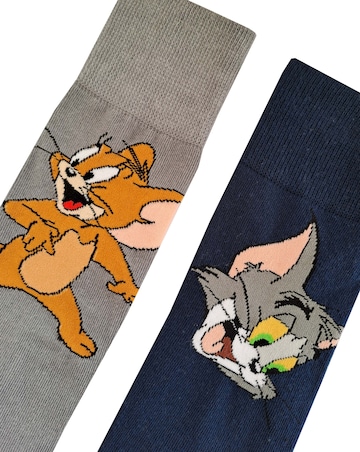 Mens Tom & Jerry Loungepant 2pk Sock
