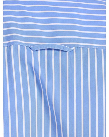 Raging Bull Long Sleeve Classic Stripe Shirt Mid Blue