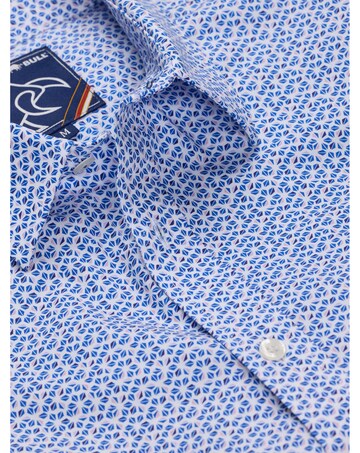 Raging Bull Long Sleeve Pentagon Pattern Shirt Navy