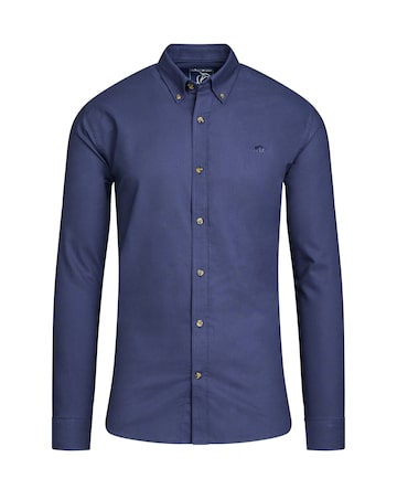 Raging Bull Long Sleeve Classic Oxford Shirt Navy