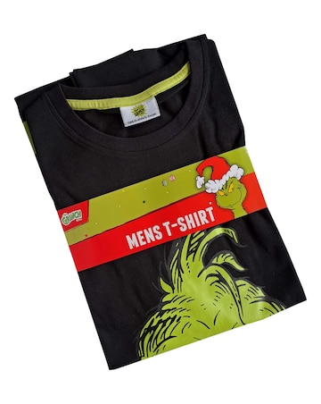 Mens Grinch Black Lounge Tshirt