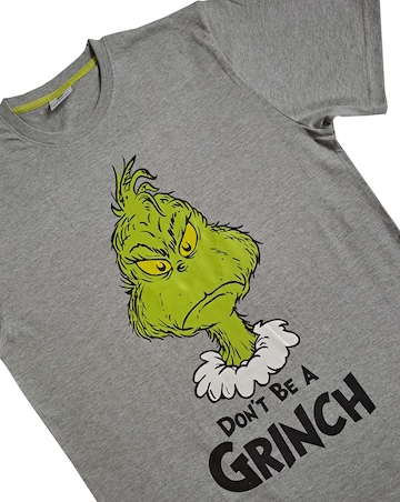 Mens Grinch Grey Lounge Tshirt