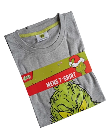 Mens Grinch Grey Lounge Tshirt