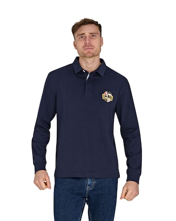 Raging Bull Classic Long Sleeve Rugby Navy