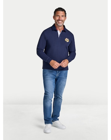 Raging Bull Classic Long Sleeve Rugby Navy